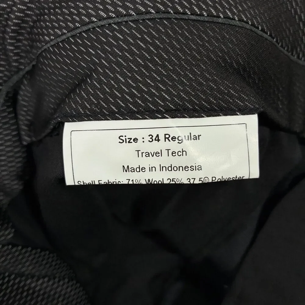 Jos. A. Bank Travel Tech 40L - W34 x L34 Dark Gray Slim Fit 2-Piece Suit